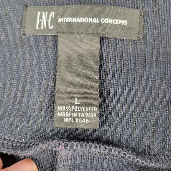 INC International Concepts Women's Seamless  Pants Metallic Gray Size Large - Picture 4 of 5